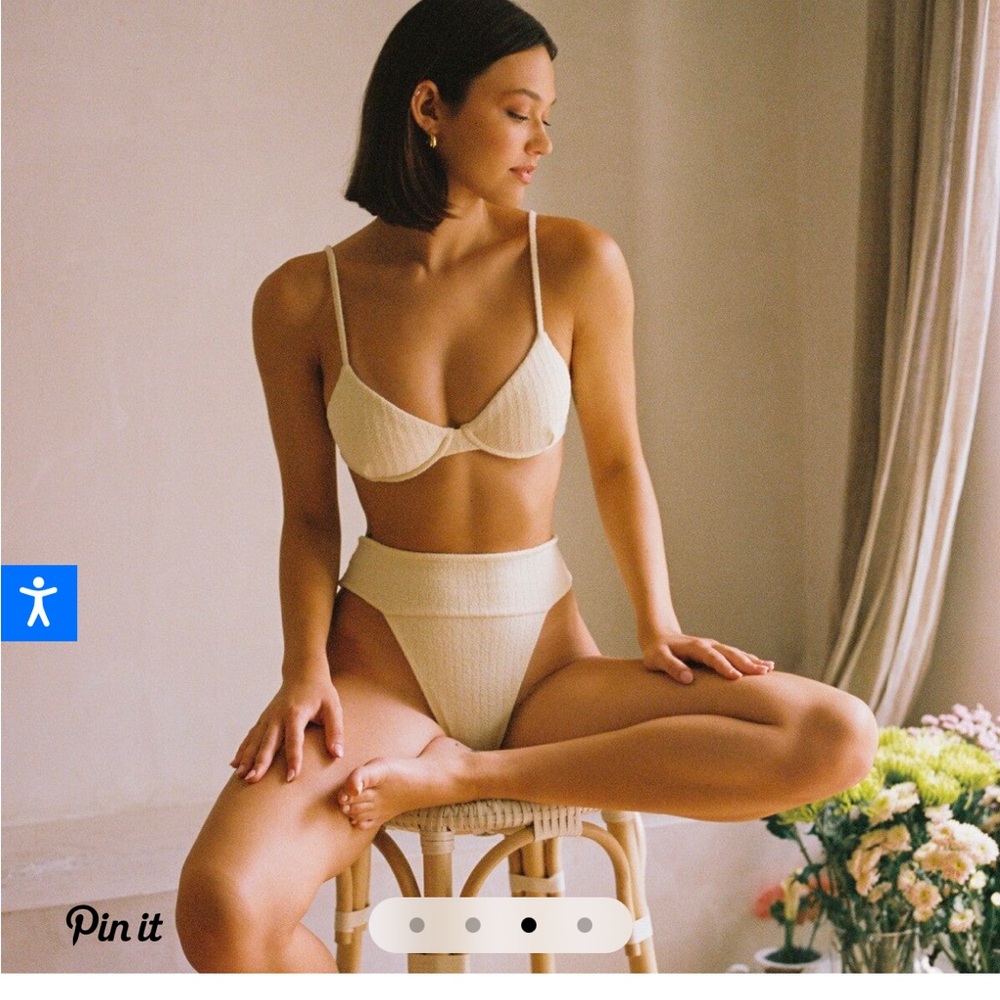 Montce Tamarindo Bikini Bottom, Buttercream Rib, Brand New!